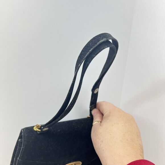 Black Velvet Embroidered Beaded Japanese Geisha Garden Purse - Picture 4 of 11